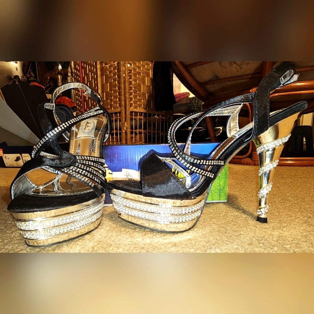 Italina Black and Chrome Bling